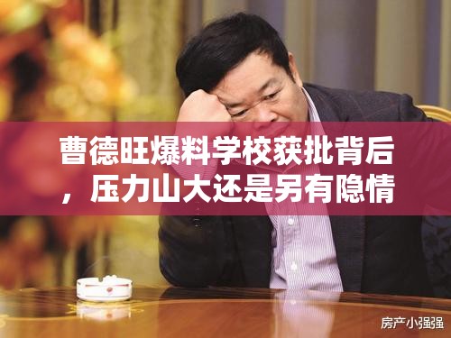 曹德旺说学校获批压力巨大